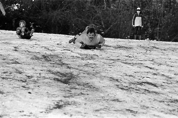 Sledging in Reading. 8th February 1986