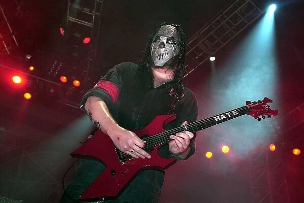 Slipknot in concert at the NEC. Picture shows guitarist 'seven'. Birmingham
