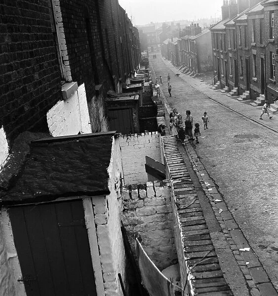 Slum housing, Ellison Street, Liverpool. 1962