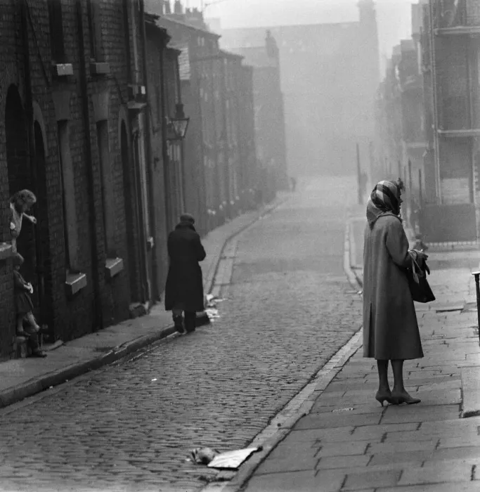 Framed Print : Slum living conditions in the north west of England. 3rd April 1960