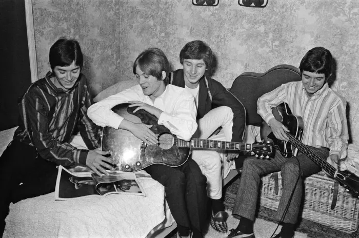 Framed Print : The Small Faces pop group pictured in a provincial hotel room as they watch their latest Framed Print : The Small Faces pop group pictured in a provincial hotel room as they watch their latest