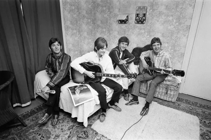 Framed Print : The Small Faces pop group pictured in a provincial hotel room as they watch their latest Framed Print : The Small Faces pop group pictured in a provincial hotel room as they watch their latest