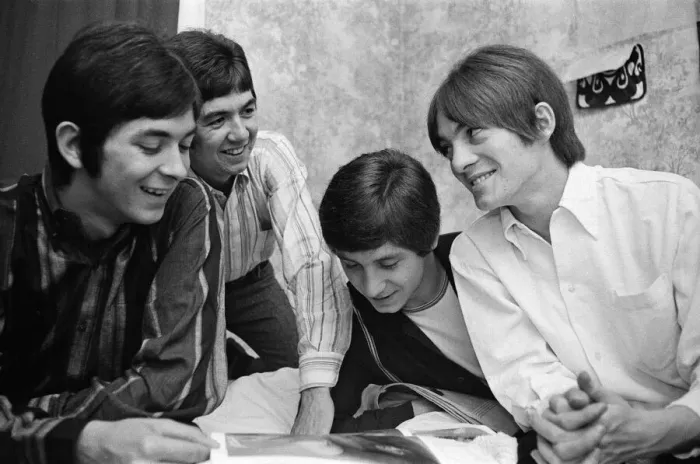 Framed Print : The Small Faces pop group pictured in a provincial hotel room as they watch their latest Framed Print : The Small Faces pop group pictured in a provincial hotel room as they watch their latest