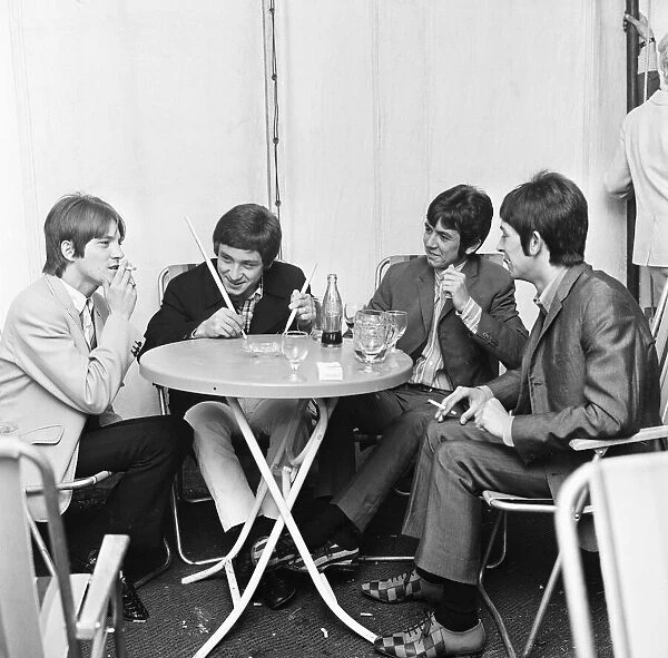 The Small Faces relax back stage at the 6th National Jazz