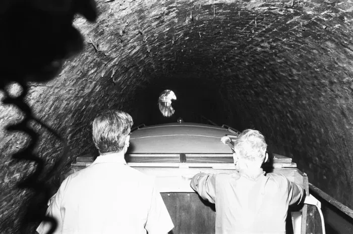 Framed Print : A small pleasure craft seen here passing through the Chirk Tunnel on the Llangollen Canal Framed Print : A small pleasure craft seen here passing through the Chirk Tunnel on the Llangollen Canal