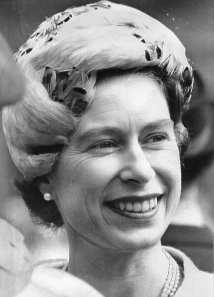 A smiling Queen Elizabeth II. April 1961