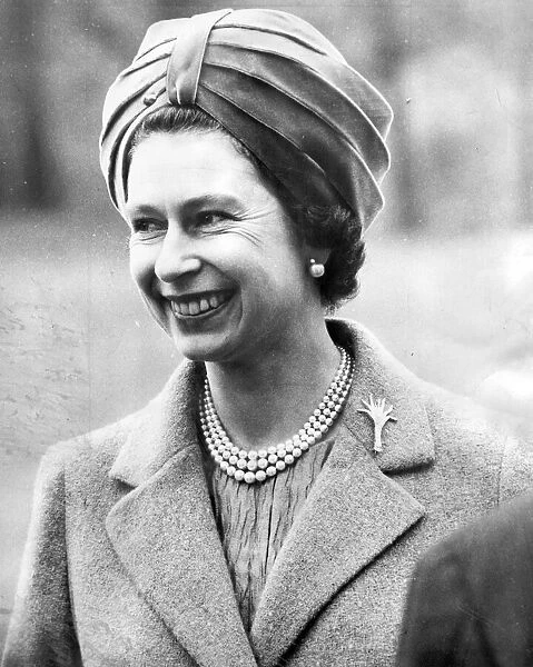 A smiling Queen Elizabeth II. February 1975