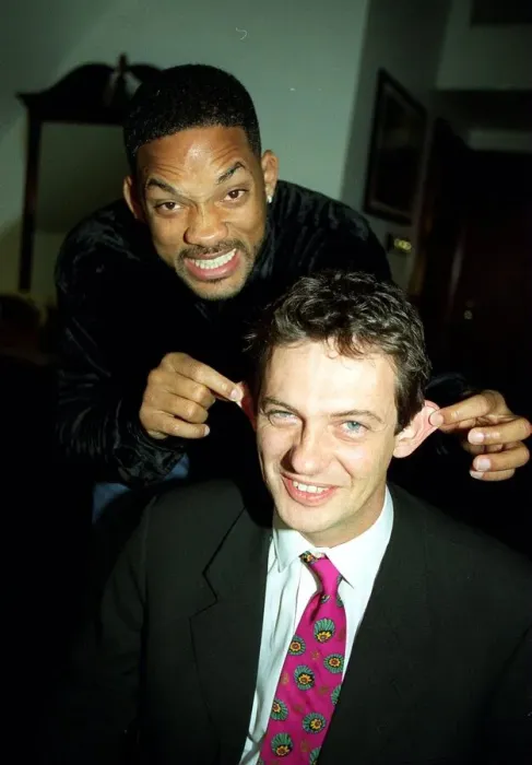 Framed Print : Will Smith actor and rap singer Jan 1999 talking with Matthew Wright staff Framed Print : Will Smith actor and rap singer Jan 1999 talking with Matthew Wright staff
