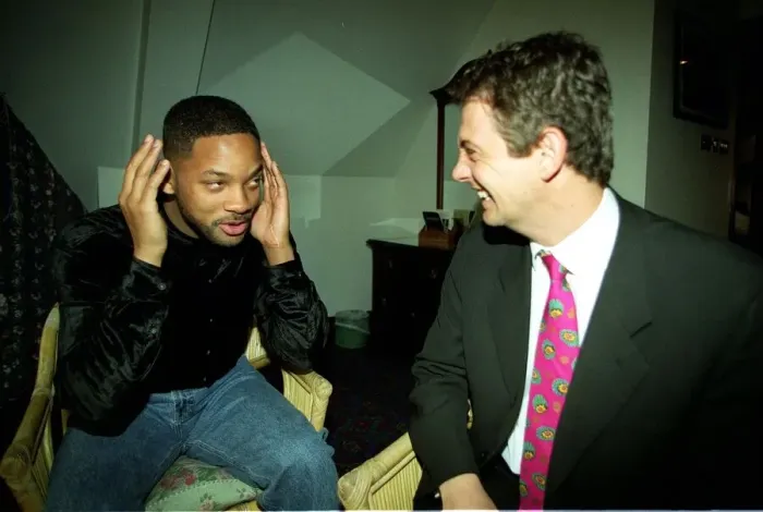 Framed Print : Will Smith actor and rap singer Jan 1999 talking with Matthew Wright staff Framed Print : Will Smith actor and rap singer Jan 1999 talking with Matthew Wright staff