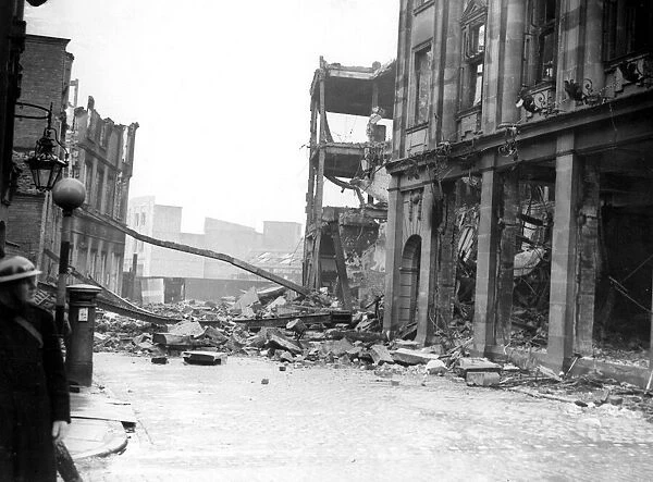 Smithford Street, Coventry, after the blitz. November 1940
