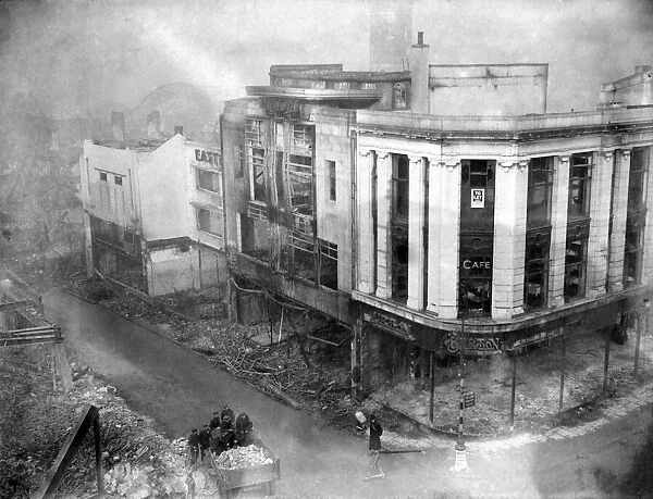 Smithford Street, Coventry, after the devastation of the blitz on 14th November 1940
