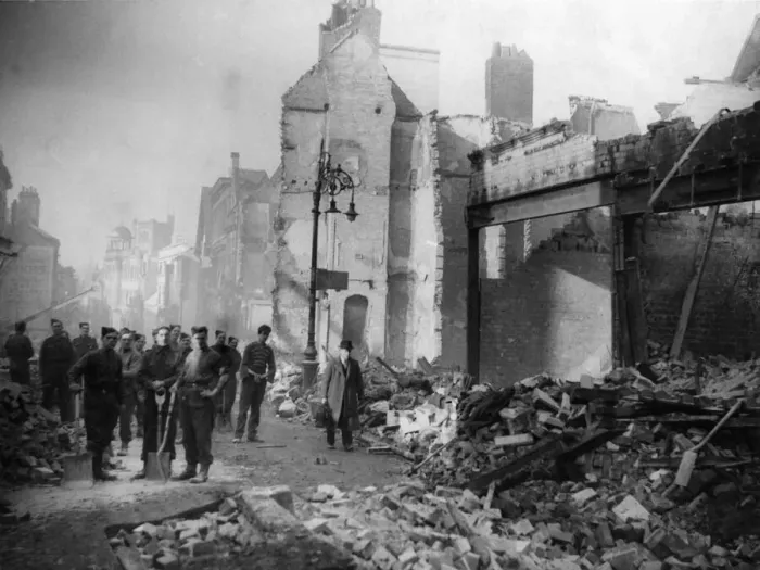 Framed Print : Smithford Street, Coventry. This photo shows some of the terrible damage that was Framed Print : Smithford Street, Coventry. This photo shows some of the terrible damage that was