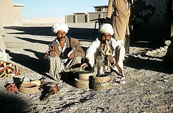 Snake charmers at the Iran Pakistan border Baluchistan Pakistan