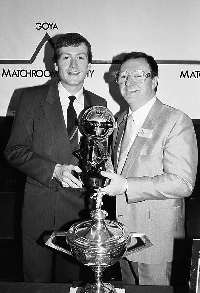Snooker players Steve Davis and Dennis Taylor who recently contested the classic black