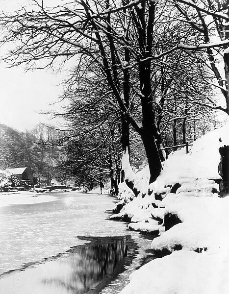 A snow covered Jesmond Dene in 1965