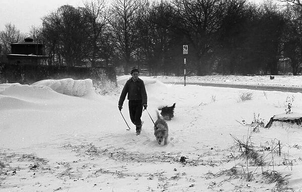 Snow on Styvechale Common, Coventry. 3rd January 1963
