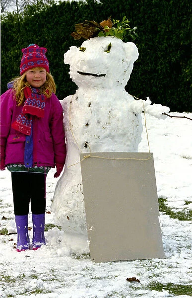 Snowman and his creator at Alexander Palace, London. November 1993