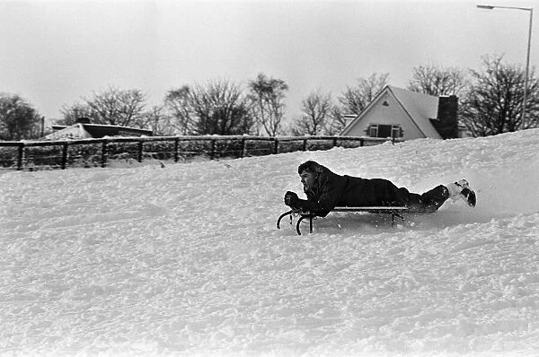 Snowy scenes in Teesside. 1976