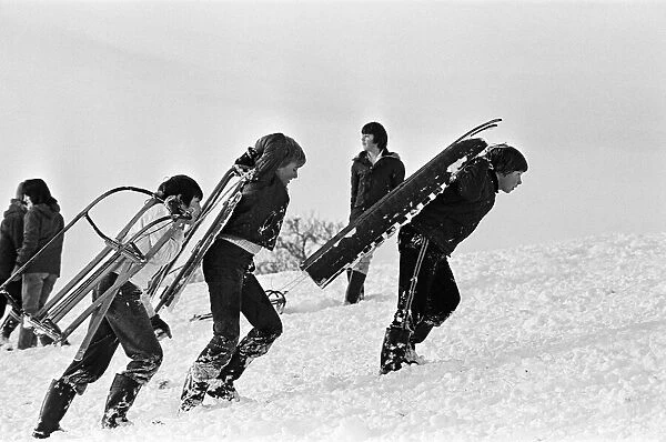 Snowy scenes in Teesside. 1976