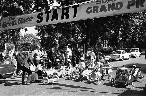 Soapbox Grand Prix 1966 at Alexandra Palace, London, 14th August 1966