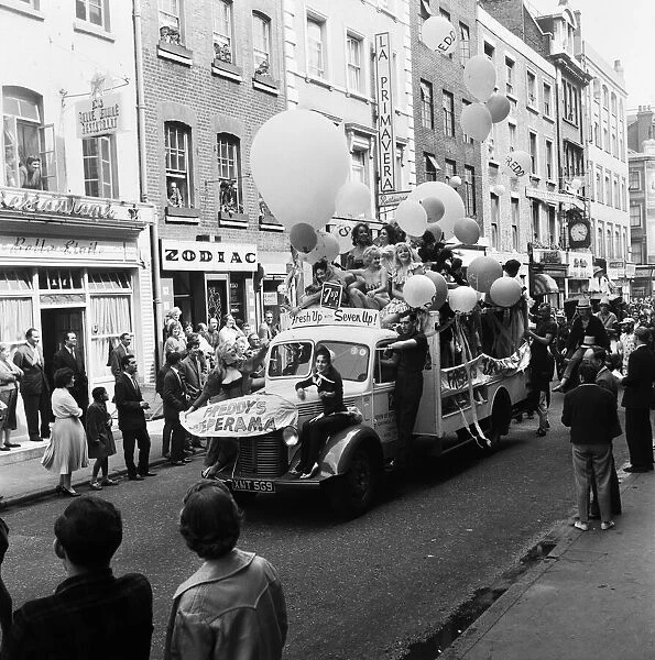 Soho Fair and Carnival started to-day with a record entry in the the Carnival procession