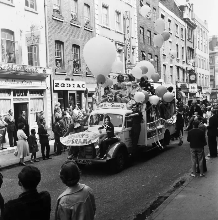 Framed Print : Soho Fair and Carnival started to-day with a record entry in the the Carnival procession Framed Print : Soho Fair and Carnival started to-day with a record entry in the the Carnival procession