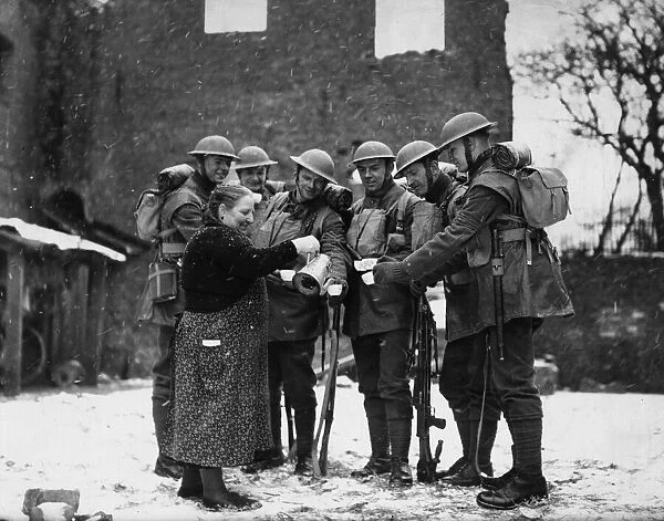 Solders of the Welsh Guards in Northern France, part of the British Expeditionary Force