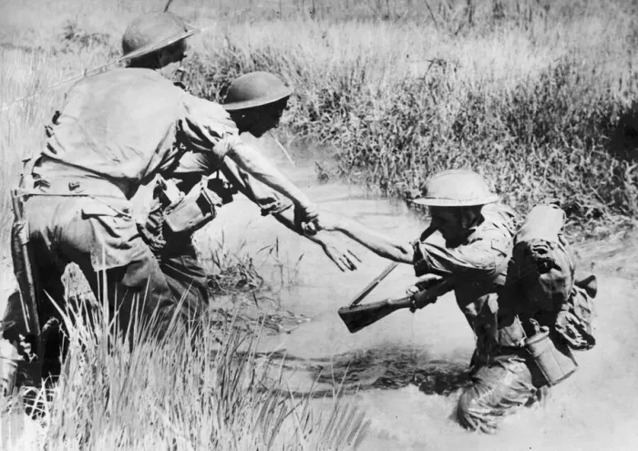 Framed Print : Soldiers of the British 36th Division in Burma during the Second World War Framed Print : Soldiers of the British 36th Division in Burma during the Second World War