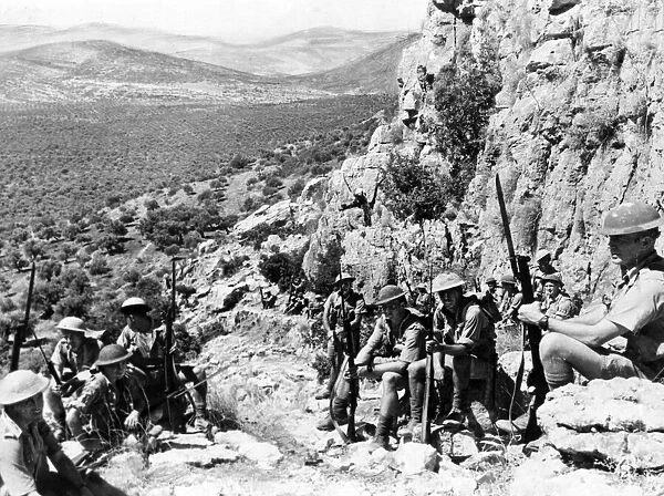 Soldiers of the Imperial Australian Force operating in the hill country of the Syria