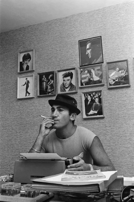 Framed Print : Songwriter and composer Lionel Bart in his flat in South Kensington
