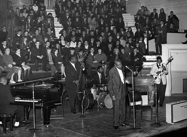 Sonny Boy Williamson singing during the American Folk Blues Festival at the Birmingham