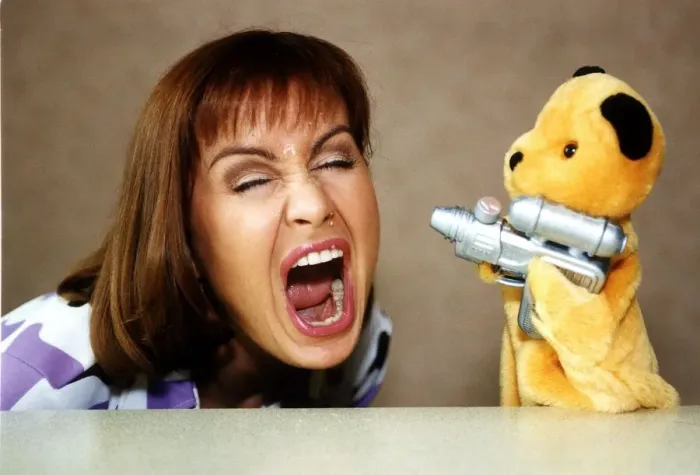 Framed Print : Sooty and Television Presenter Sian Lloyd June 1997 Celebrating Sooty Framed Print : Sooty and Television Presenter Sian Lloyd June 1997 Celebrating Sooty