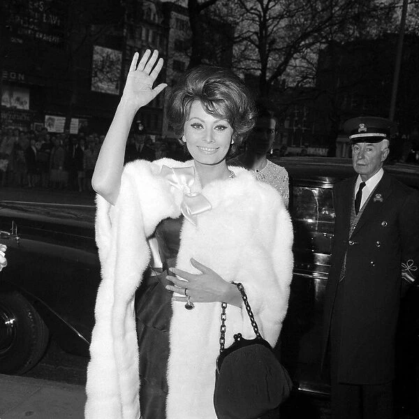 Sophia Loren May 1966 at Charity film show of Doctor Zhivago