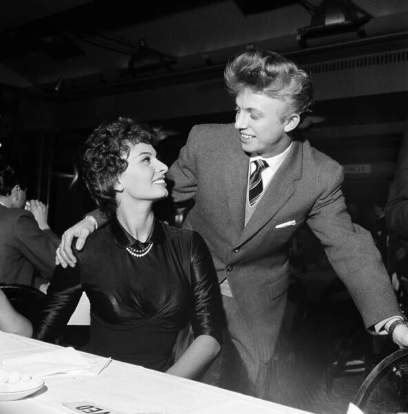 Sophia Loren and Tommy Steele at The Royal Film Show rehearsal. 3rd November 1957
