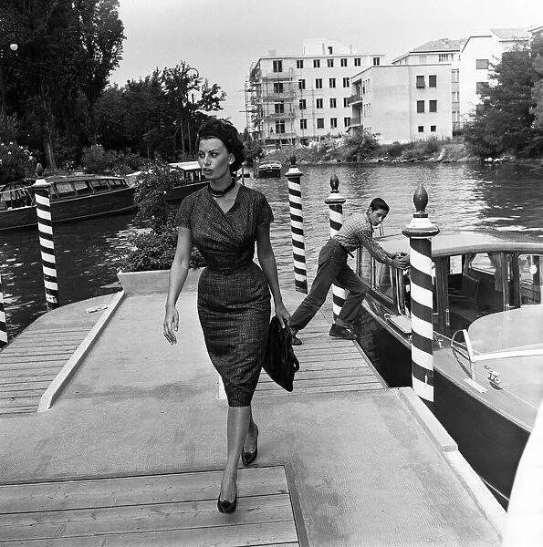 Sophia Loren at the Venice Film Festival. September 1958