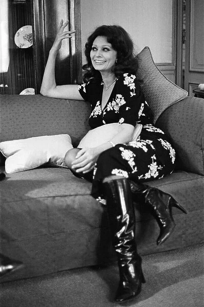 Sophia Loren who is in London to promote her latest book, pictured in her hotel suite
