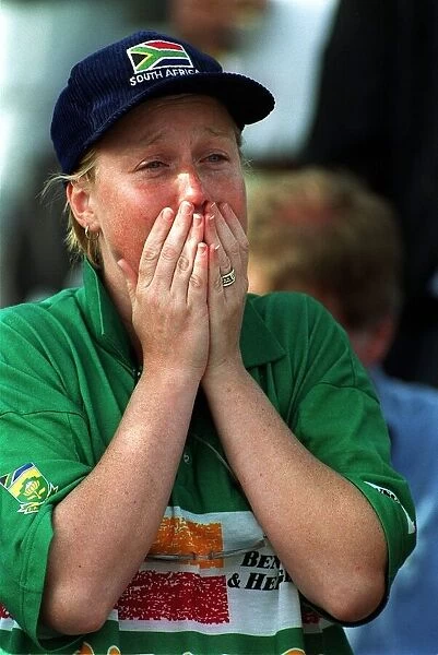 South Africa Cricket Fan cries at Edgbaston June 1999 Australia