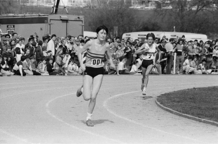 Framed Print : South African wonder girl Zola Budd seen winning the 3000 metre race at Central Park in Framed Print : South African wonder girl Zola Budd seen winning the 3000 metre race at Central Park in