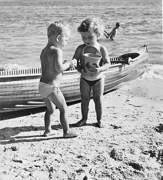 South of France Patrick Gath, 2 and his cousin Thierry seen here on holiday