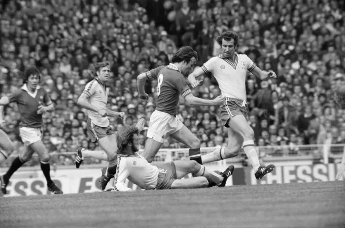 Framed Print : Southampton 1-0 Manchester United. FA Cup Final 1976. Wembley Stadium Framed Print : Southampton 1-0 Manchester United. FA Cup Final 1976. Wembley Stadium