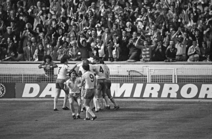 Framed Print : Southampton 1-0 Manchester United. FA Cup Final 1976. Wembley Stadium Framed Print : Southampton 1-0 Manchester United. FA Cup Final 1976. Wembley Stadium