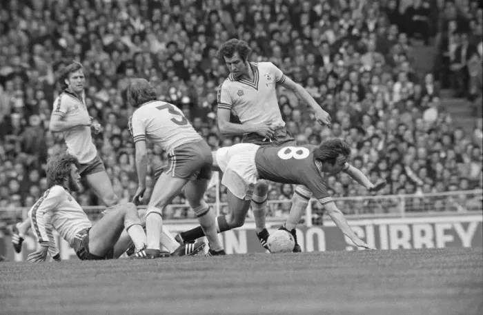Framed Print : Southampton 1-0 Manchester United. FA Cup Final 1976. Wembley Stadium Framed Print : Southampton 1-0 Manchester United. FA Cup Final 1976. Wembley Stadium