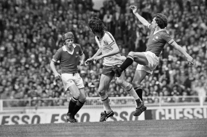 Framed Print : Southampton 1-0 Manchester United. FA Cup Final 1976. Wembley Stadium Framed Print : Southampton 1-0 Manchester United. FA Cup Final 1976. Wembley Stadium