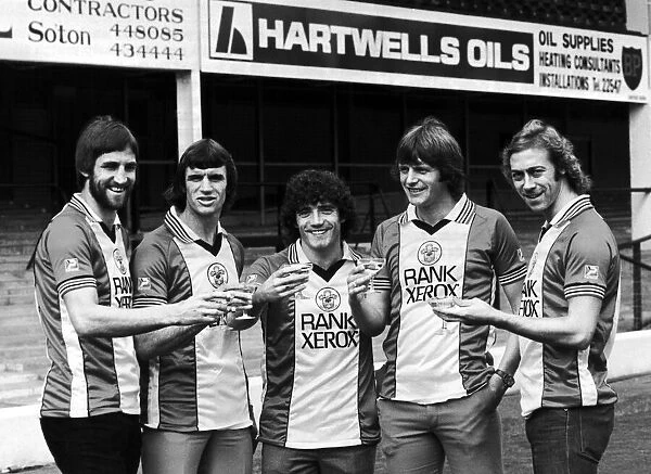 Southampton FC Photocall to announce new sponsorship with Rank Xerox, 22nd December 1980