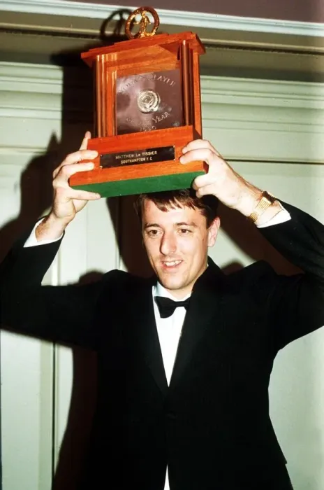 Framed Print : Southampton footballer Matthew Le Tissier receives the Players Player of the Year Award