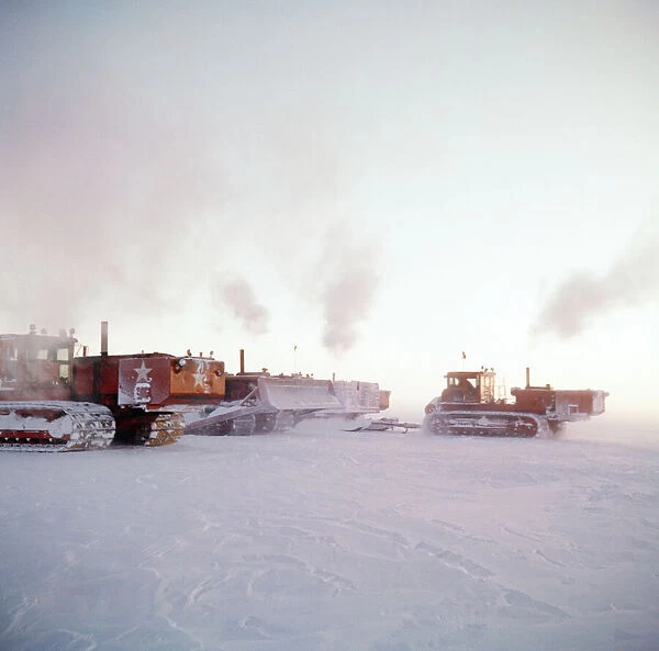 Soviet Bulldozers in the Antarctic Continent, 1961