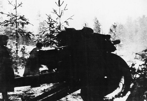 Soviet gunners on central battlefront during Second World War. 27th January 1944
