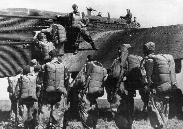 The Soviet Red Army X Parachute Unit dropped in the enemy rear a landing detachment