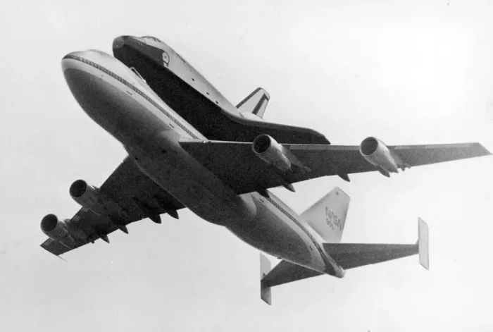 Framed Print : Space Shuttle Enterprise, piggy back on a NASA 747 Jumbo Jet Framed Print : Space Shuttle Enterprise, piggy back on a NASA 747 Jumbo Jet