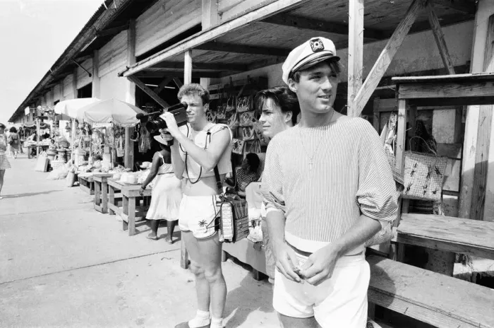 Framed Print : Spandau Ballet, music group, have been in the Bahamas for the last two weeks